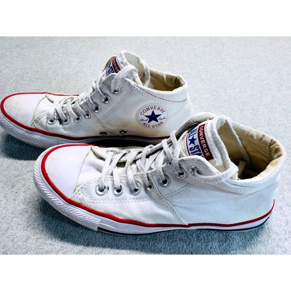 Converse Chuck Taylor All Star High Top White Red Stripe Women's‎ Size 7 Retro